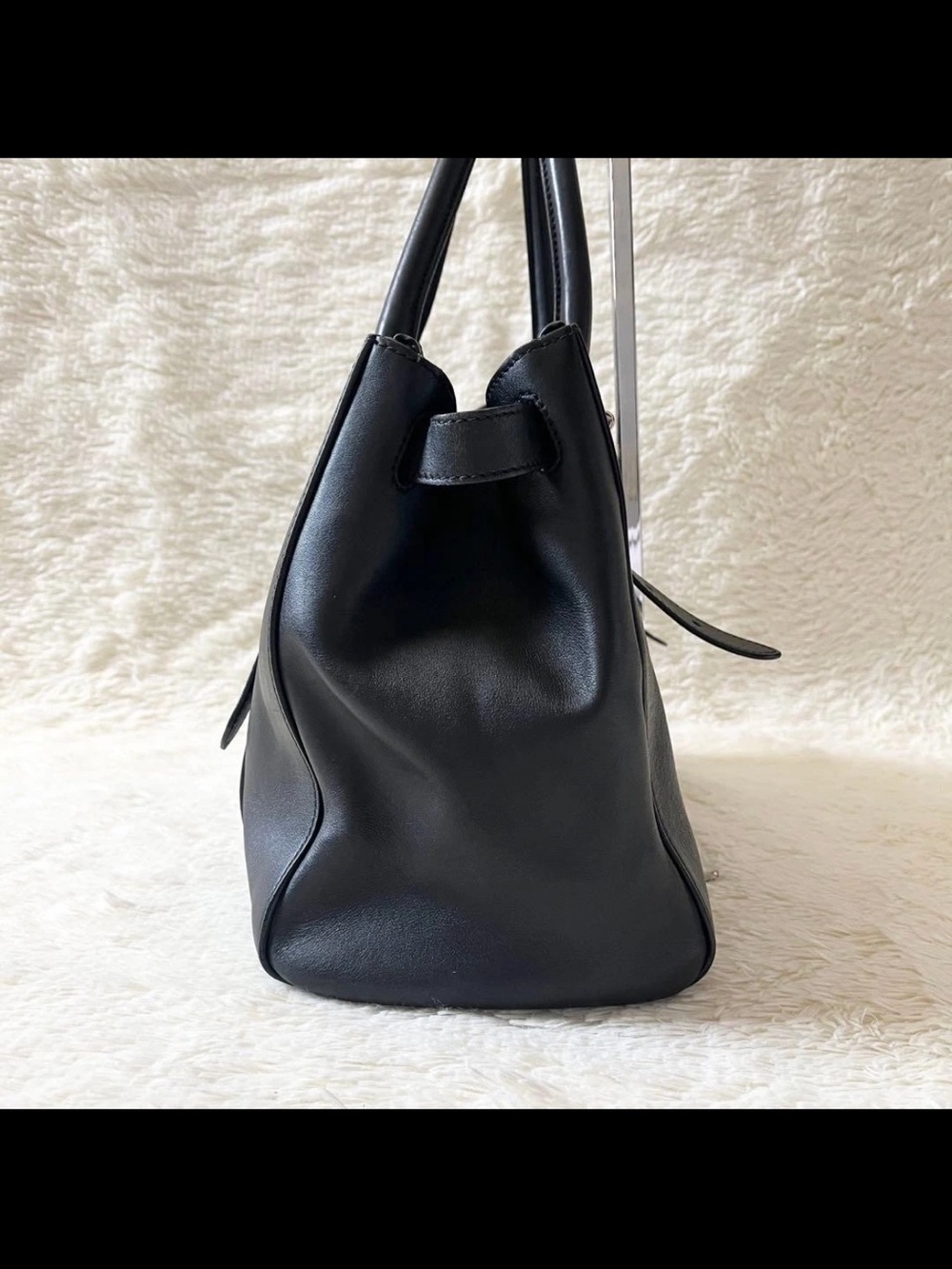 Mulberry Black Leather Bayswater-Style Top-Handle Satchel - Picture 3 of 16
